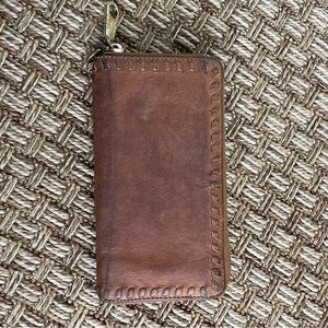 Rebecca Minkoff Distressed Brown Suede Wallet